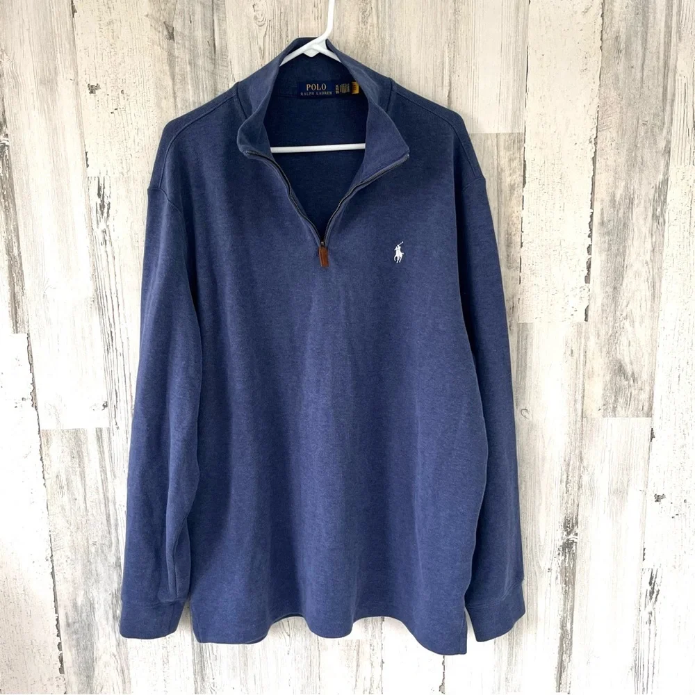 Polo Ralph Lauren Men’s 1/4 Zip Pullover Sweater Size XL 100% Cotton